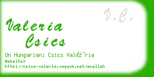 valeria csics business card